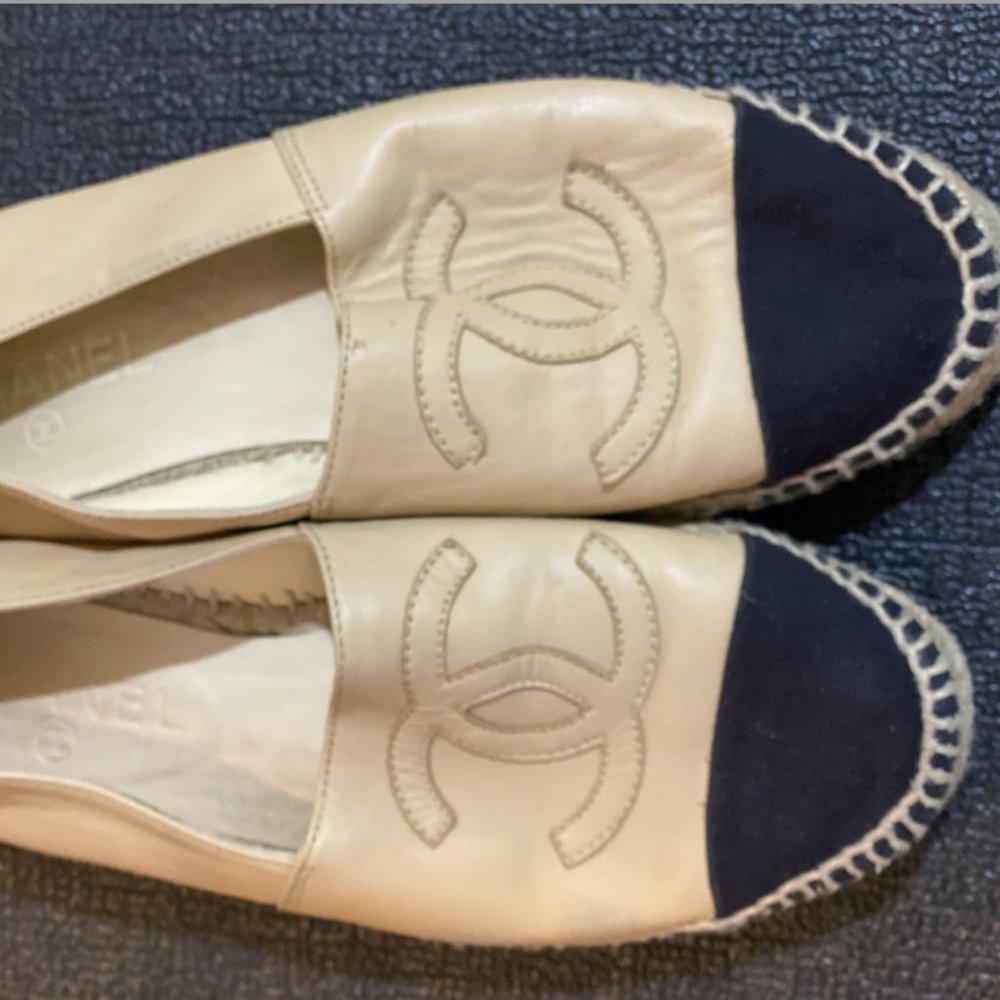 Chanel Espadrilles Bone and Black